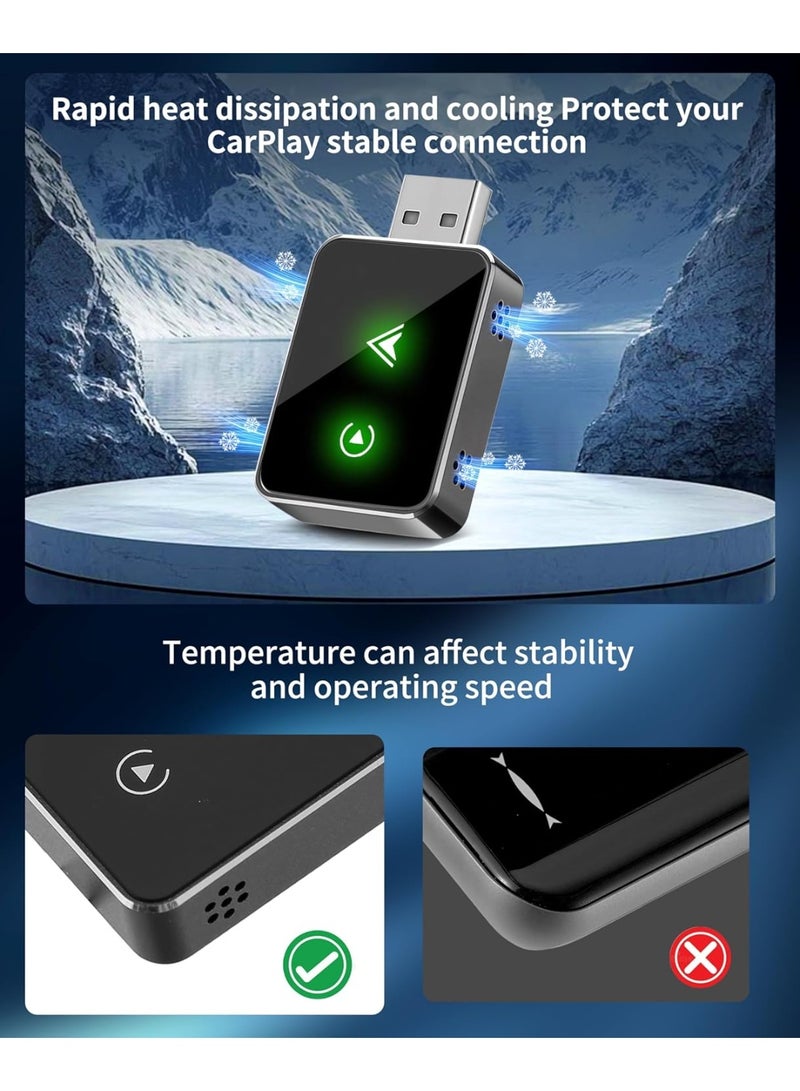 Arabest Wireless CarPlay & Android Auto Adapter 2-in-1, Upgraded Mini Size Wireless Converter for Wired Systems, Fast Auto-Connect, No Latency, Plug & Play, Compatible with USB-A & USB-C - Image 5